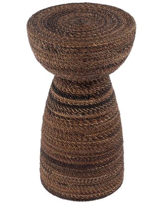 Butler Butler Specialty Company Bagshawe 13In Round Wood And Abaca Rope Side Table