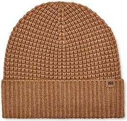 UGG Waffle Cuff Hat Traditional Hats Chestnut, Acrylic/Leather/Nylon