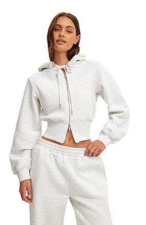 Cotton On Womens Active Fleece Contour Zip Through in Light Grey Marle at Nordstrom, Size X-Large
