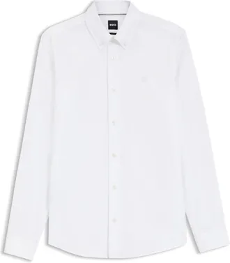 BOSS Slim-fit shirt in soft-touch cotton poplin