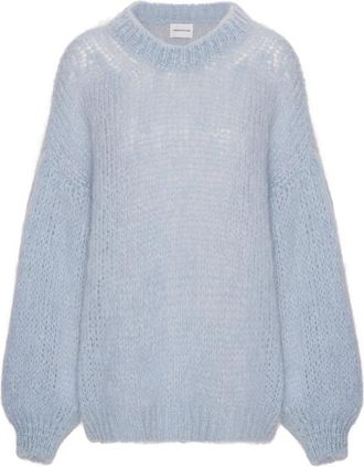 Americandreams Pepper Round Neck Pullover - Dames - Ronde hals truien - Blauw - ONE Size - Wol - Truien & Vesten
