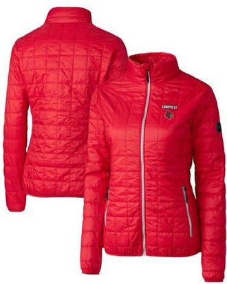 Cutter & Buck Womens Cutter & Buck Red Louisville Cardinals Rainier Eco Insulated Puffer Full-Zip Jacket at Nordstrom, Size X-Small