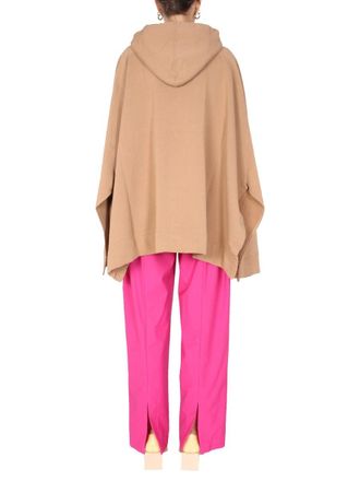 AMBUSH Poncho with Embroidered Logo Sweatshirt - Beige