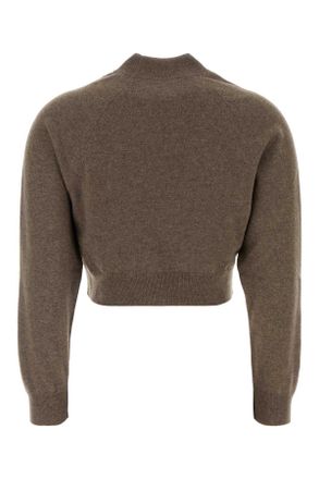 Jil Sander J03gp0194j14840 208 Espresso Exterior: Wool Cashmere Maglieria Sweater