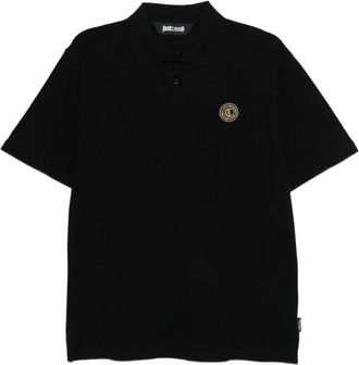 Just Cavalli Black Shirt Collar Polo