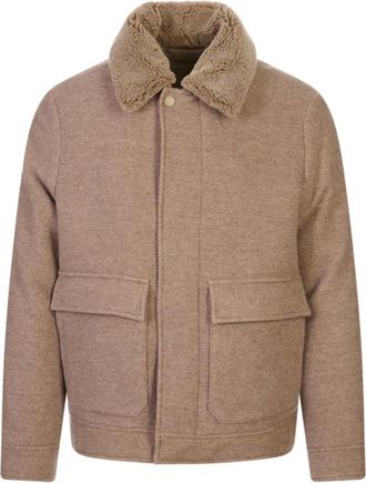 Canali Heren, Jassen, Bruin, Maat: XL Wol