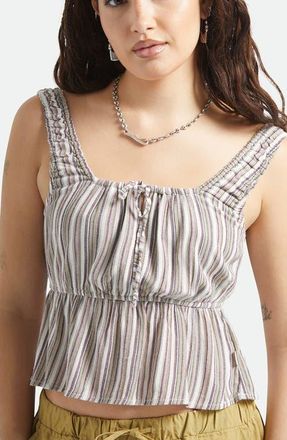 Brixton The Abigail Stripe Tank in Worn In Robust Red Stripe at Nordstrom, Size X-Small