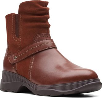 Clarks Womens Aveleigh Boot Fashion, Dark Tan Leather, 6.5 UK