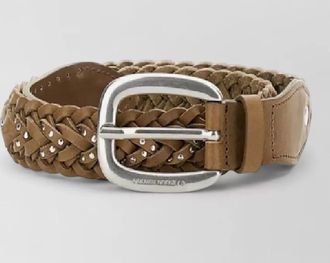 Golden Goose braided leather studded belt