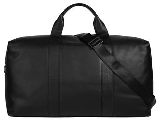 Bugatti Reisetasche BUGATTI CORSO DELUXE, Damen, Gr. B/H/T: 51cm x 33cm x 24cm onesize, schwarz, Leder, leicht gl&auml;nzend, unifarben, Taschen Reisetasche, echt 