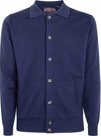 FILIPPO DE LAURENTIIS Polo Neck Long Sleeves Cardigan
