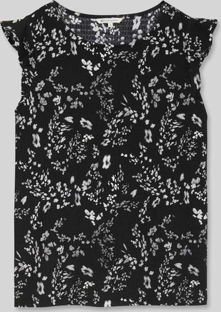 Tom Tailor Denim Loose Fit Top in Crinkle-Optik in Black, Gr&ouml;&szlig;e XS