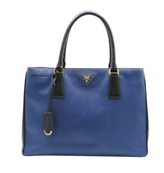 Prada Medium Blue Saffiano Lux Tote