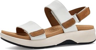 Josef Seibel Estelle 04 Womens Sandals White/Nut : EU 41 (US Womens 10-10.5) M, Leather