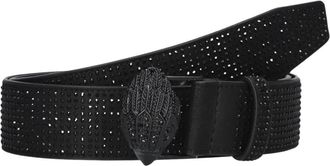 Kurt Geiger Kensington Gem 38 Belt - Dames - Riemen - Zwart - S - Leer - Accessoires