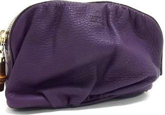 Gucci Purple Leather Pouch (Pre-Owned)