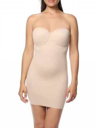 Naomi & Nicole Luxe Strapless Shaping Slip In Beige