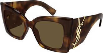 Saint Laurent SL M119 Blaze Zonnebril - Dames - Zonnebrillen - Bruin - 54 MM - Nylon - Accessoires