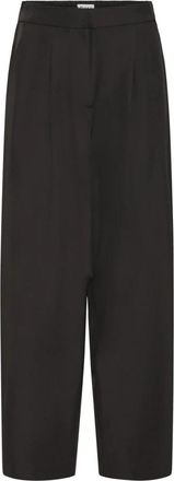 Ichi Wijde broek - Dames - Wijde Broeken - Zwart - L - Polyester - Broeken