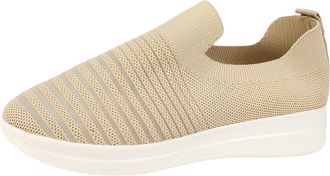 Generic Women Trainers Leather Slip On Trainers with Decorative Stitching Easy Casual Shoes for Everyday Errands with Cushioned Insole for Added Womens Sport 