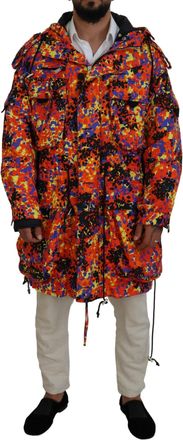 Dsquared2 Dsqua&sup2; Long Hooded Cargo Pocket Coat Mens Jacket