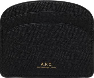 A.P.C. Demi-Lune Cardholder - Dames - Portefeuilles - Zwart - ONE Size - Leer - Accessoires