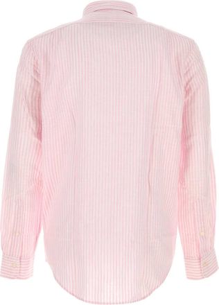 Polo Ralph Lauren Striped Linen-Blend Shirt - Pink