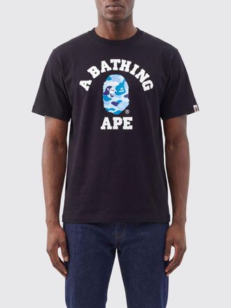 A Bathing Ape Cotton Jersey T-Shirt with Contrasting Chest Logo