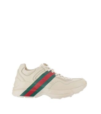 Gucci Ivory Striped Ryhton Sneakers