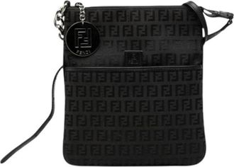 Fendi Pre-owned Vintage Crossbody Bag - Dames - Vintage Schoudertas - Zwart - ONE Size - Leer - Vintage