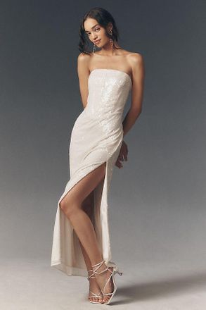 BHLDN Strapless Sequin Maxi Dress