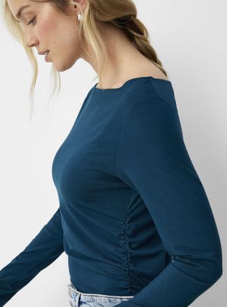 Contemporaine Womens Pleated waist flowy T-shirt