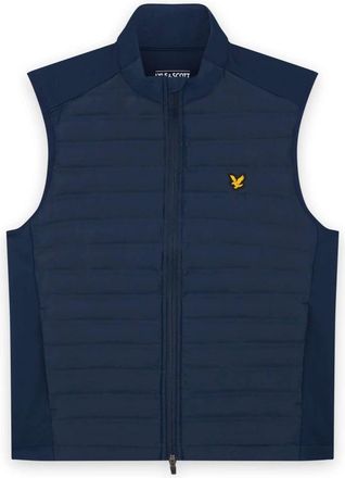 Lyle & Scott Jassen, Heren, Blauw, XL, Polyester, Hybrid Gewatteerd Golf Gilet met Volledige Rits