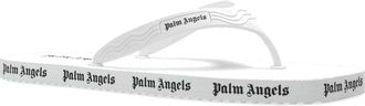 Palm Angels Womens White Rubber Slides Shoe