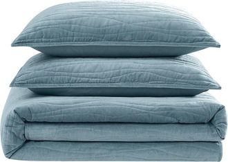 Royal Velvet Wavy Cotton Velvet Quilt Set