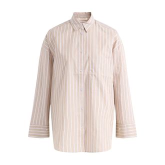 By Malene Birger Dames, Blouses & Shirts, Beige, Maat: S Katoen