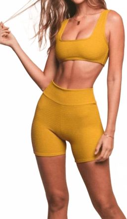 Montce Swim Classic Bike Short In Key Lime Micro Scrunch
