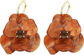 Panacea Resin Flower Earrings in Brown at Nordstrom