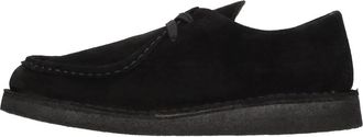 Selected Slhchristian Su&egrave;de Wedge Moc-toe Schoenen - Heren - Veterschoenen - Zwart - 42 EU - Su&egrave;de - Schoenen