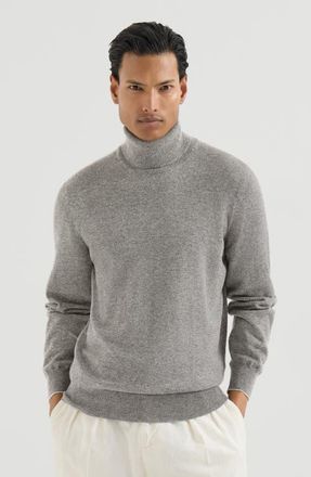 Brunello Cucinelli Cashmere turtleneck sweater in Grey at Nordstrom, Size 50