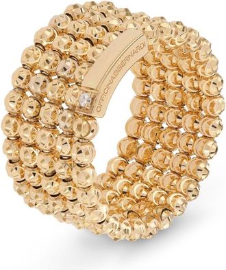 Officina Bernardi 18kt yellow gold Moon diamond ring - women - 18kt Yellow Gold/Diamond - 9