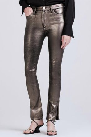 Derek Lam Kyle High Rise Skinny Jean In Metallic Coated