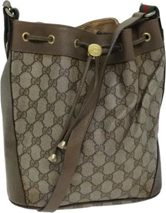 Gucci Pre-owned Bucket Bags, female, Beige, Size: ONE SIZE Pre-owned Vintage Bucket Bag