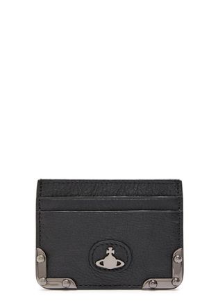 Vivienne Westwood Orb Grained Leather Card Holder - Black - One Size