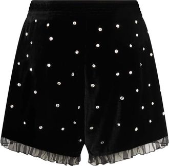 Philosophy di Lorenzo Serafini Korte Broeken, Dames, Zwart, M, Rhinestone Shorts