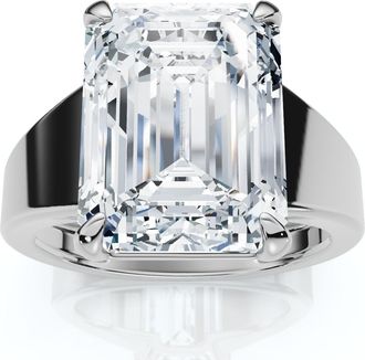 Pompeii3 Certified 6Ct Emerald Cut Stephanie Diamond Engagement Ring 14k Gold Lab Grown