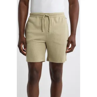 BOSS Waffle Knit Lounge Shorts in Light/pastel Green at Nordstrom, Size Xx-Large