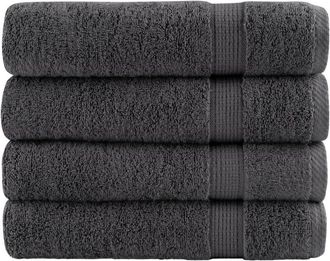 vidaXL Asciugamani Doccia solund 4 pz Antracite 70x140 cm 600gsm - Vidaxl