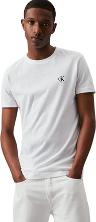 Calvin Klein Men Short-Sleeve T-Shirt Ck Essential Slim Fit, White (Bright White), XS