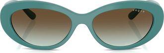 Vogue Eyewear 55mm Polarized Oval Sunglasses in Green at Nordstrom